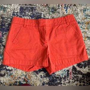 J Crew chino shorts | bright orange | size 4